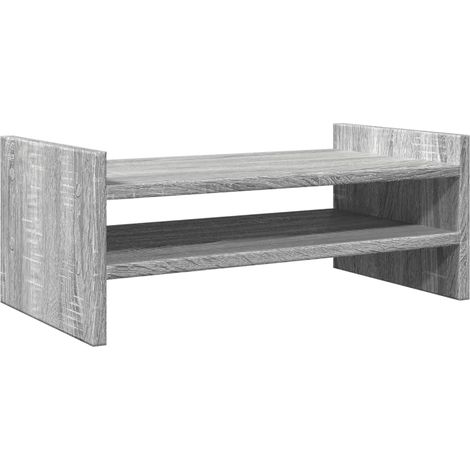 Supporto per monitor da tavolo mobile da ufficio Sonoma 50 x 27 x 20 cm legno ingegnerizzato grigio 020044995