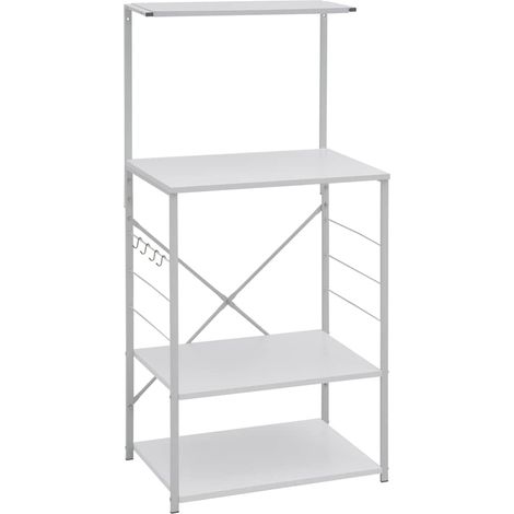 Maison Exclusive - Armoire à micro-ondes Blanc 60x39,6x123 cm Bois d'ingénierie (1/5)
