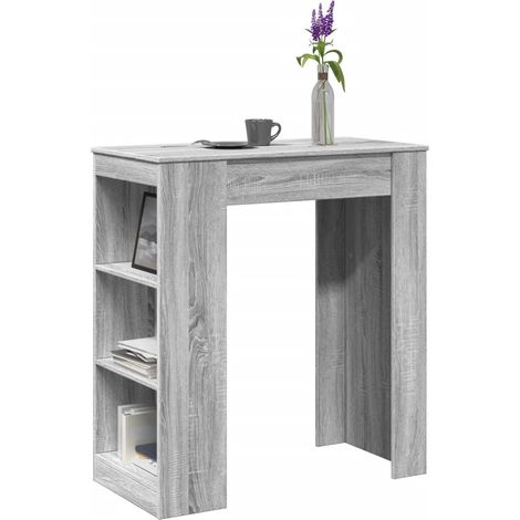 Bartisch mit Regal Grau Sonoma 95x47x103,5 cm Holzwerkstoff