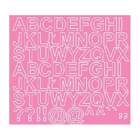 Lettere adesive autoadesive da 2,5 cm, rosa opaco