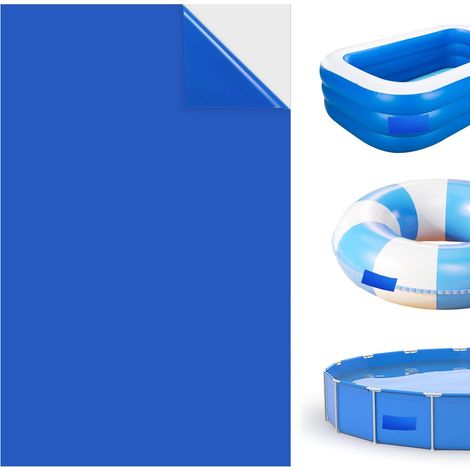 Reparation Liner Piscine,Piscine Patch de Réparation 125x85 cm,Kit de Réparation de Patch,PVC Rustine Piscine Waterproof,Patchs de Réparation Auto-Adhésifs en PVC,pour Lits Gonflables Anneaux (1/5)
