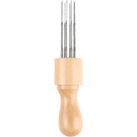 Filzlochwerkzeug zum Selbermachen mit Griff, Filzstifte aus Massivholz, 8 austauschbare Stifte, Wollfilz-Set (1/4)