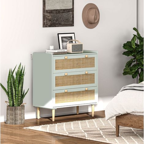 mobile contenitore 80x40x87,5 cm 3 cassetti azzurro OKMYHOME (1/5)