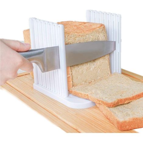 Trancheuse réglable pour pain maison, modèle pliable, pour toasts, bagels et sandwichs.-AquaForge (1/3)