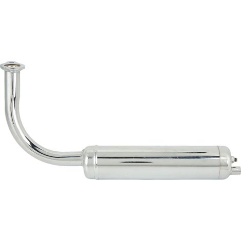 Tubo di scarico per moto da 40 mm, adatto per motori da 49 a 80 cc, superficie anodizzata, per bici elettriche da 26 e 28 pollici, colore argento. (1/4)