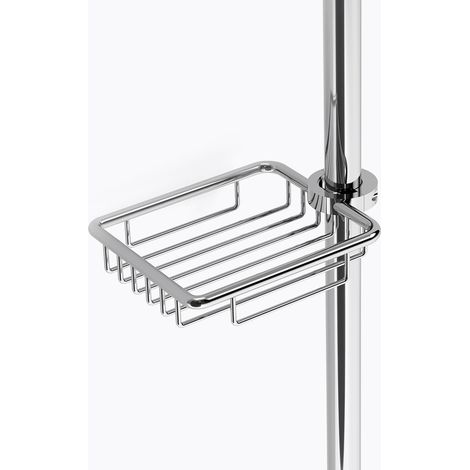 BATHBAZAAR - Porte-savon REMIX pour barre de douche en inox brillant