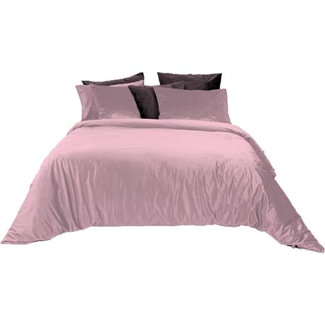 Parure de lit en Velours Couette Douce et élégante Velours sur Le Dessus et Microfibre sous Ensemble de Couette et taies d'oreiller Double Rose Ancien (1/5)