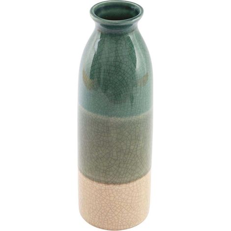 Vase en grès vert 28 x 9.5 cm