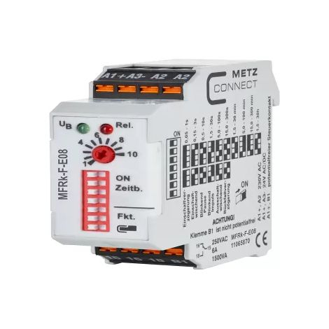 Metz Connect 11065870 MFRk-F-E08 Zeitrelais Multifunktional 230 V/AC 1 St. 1 Wechsler (1/2)