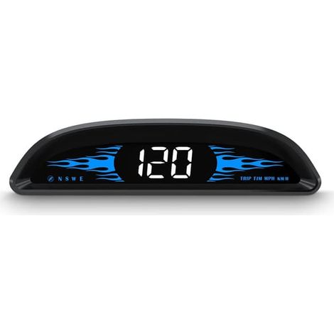 Compteur de vitesse GPS pour voiture, affiche la vitesse, affichage tête haute, alerte de vitesse et alerte de fatigue, compatible avec tous les véhicules (1/5)