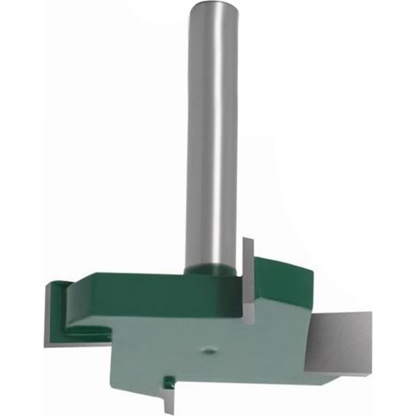 Couteau en T à quatre lames, manche de 1/4, couteau à rainurer, couteau de travail du bois, qualité industrielle, couteau en T à quatre dents, vert foncé. (1/4)