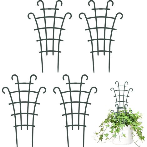 Lot de 4 treillis d'intérieur empilables en plastique pour plantes en pot, plantes d'intérieur Monstera, Pothos, lierre (1/5)