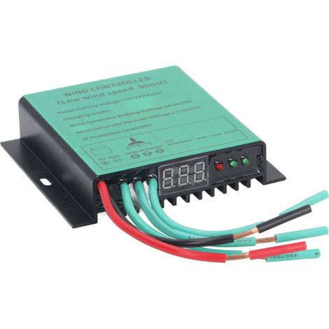 MPPT-Windkraftanlagenregler mit gut lesbarer LED-Anzeige, 100–600 W, 12–24 V, IP67 wasserdicht, für Windkraftanlagen-Enthusiasten (1/5)