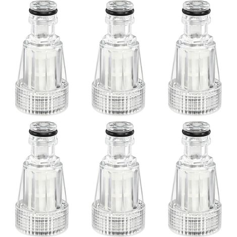 Juego de 6 filtros de agua, filtro de grifo con conexión rápida de 3/4", filtro de agua para hidrolavadora, bomba de jardín, riego de jardín, autocaravana (1/5)