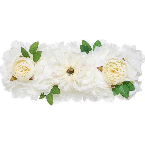 【006 Weiß】Schlichte Blumendekoration für Hotelhochzeitsbankette, Bühnenhintergrund, Bodenblumenarrangement (1/2)