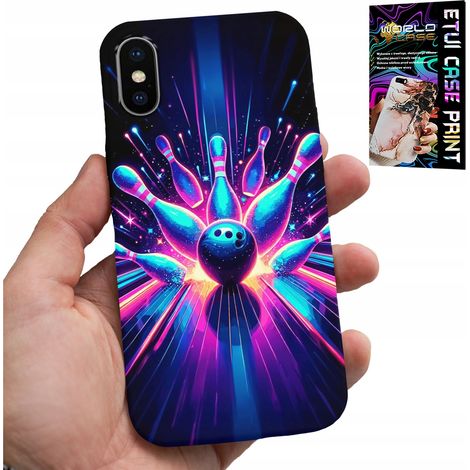 Custodia per iPhone X / XS - cover bowling strike, retro (1/5)