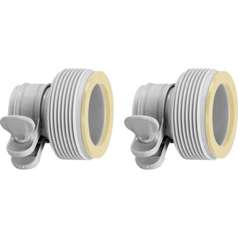 Adaptateur de tuyau pour piscine – Raccord acier – Filetage plomberie – Largeur 32mm – Fixation rapide – Couleur gris – Color Baby