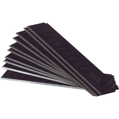 Etui de 10 lames noires sk5 pour cutter a lame retractable (1/2)