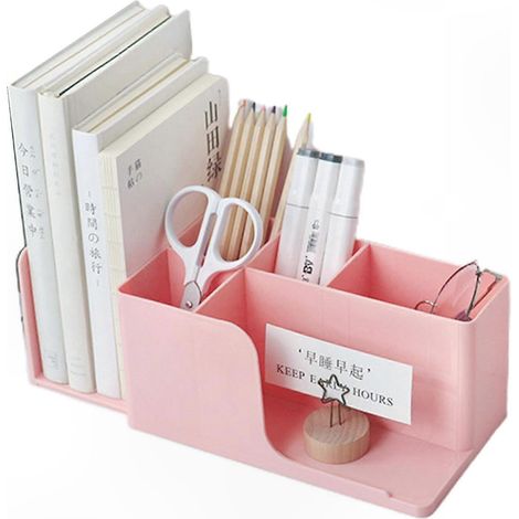Multifunktionaler Schreibtisch-Organizer, Stiftehalter, Büroaufbewahrung, Kosmetik-Organizer, Aufbewahrungsbox, Bücherregal (1/4)