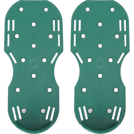 Chaussures d'aération de gazon à pointes métalliques avec sangles réglables pour jardinage (1/5)