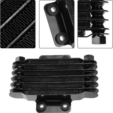 85-ml-Aluminium-Motorölkühler für 100-250 cm³ Motorräder, Quads und Dirtbikes, schwarzer Kühler (1/5)