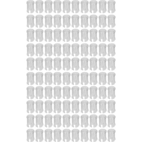 Lot de 100 capuchons de diode lumineuse, couvercle de protection pour diode électroluminescente, support de 5 mm, support à clip transparent (1/5)