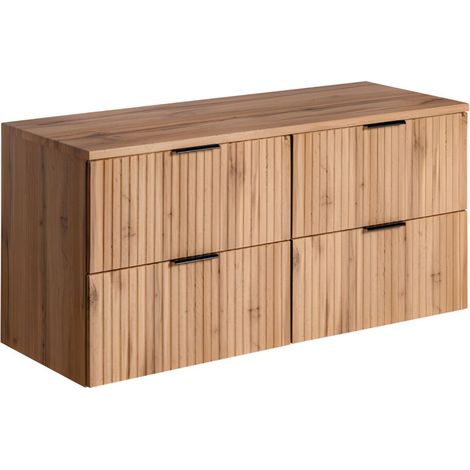 Möbelunterschrank NOXERA 120 cm mit Waschtischplatte – Eiche Wotan