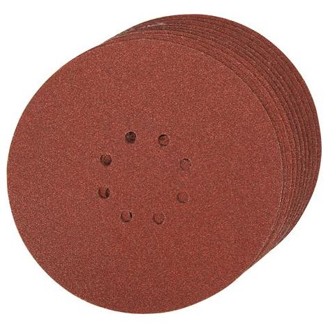 Silverline Dischi perforati a fissaggio strappo 225 mm 10pz Grana 60