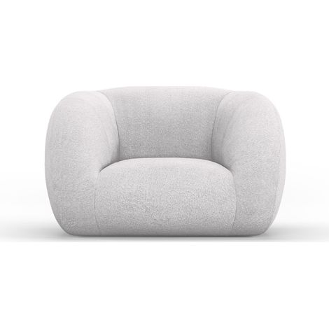 Fauteuil en bouclé gris clair (1/5)