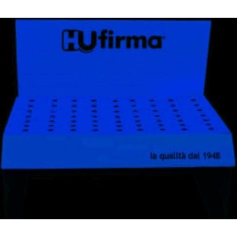 HU-FIRMA 1006165 Expo Cacciaviti Vuoto da 63 Pezzi tipo Piatto colore Blu
