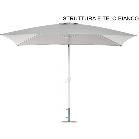 Ombrellone Garden palo centrale bianco 2x3 mt