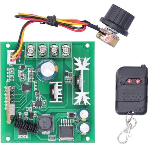 Régulateur Moteur DC sans Fil Télécommande Affichage Numérique Variateur Vitesse Continue 12V-35V 5A 10A PWM 13kHz 70x75x27mm (1/5)