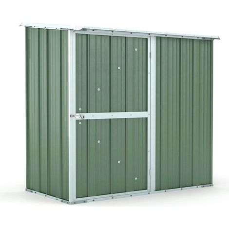 Casetta Box da Giardino in Lamiera di Acciaio Porta Utensili 174x100x174 cm Enaudi Verde (1/4)