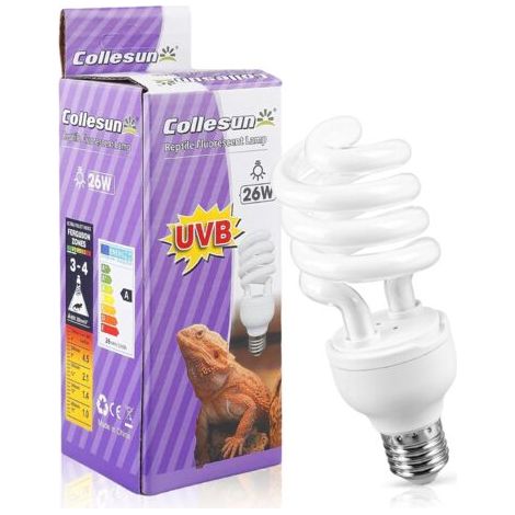 QORVA-Ampoule UVB pour reptiles 26 W et lampe fluorescente compacte 10 W 220 V, idéale pour les aquariums et les terrariums. (1/5)