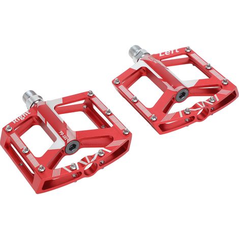 2PCS Pédales VTT en Alliage CNC Antidérapantes Roulements Scellés Rouge (1/5)