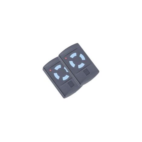 Confezione da 2 telecomandi per porta da garage Sdre HSM4 868 MHz con 4 pulsanti, colore blu. Sostituisce i trasmettitori Hormann 868 MHz: HS4, HSM2, HSP4, HS1, Tubauto HSM4, Tubauto HS4 e altri.