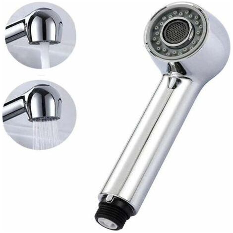 Ducha de Grifo Cromada Duradera Duchas de Fregadero Grifo Mezclador de Cocina Profesional Cabezal de Ducha 2 Tipos de Chorro (1/5)