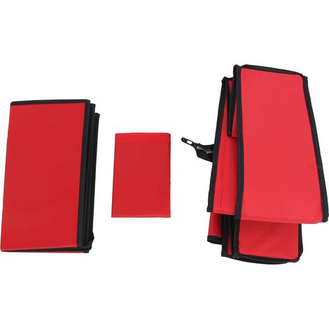 Boîte de rangement pour papier cadeau en tissu Oxford 600D, imperméable et anti-poussière, rouge, portable, à glisser sous le lit (1/5)