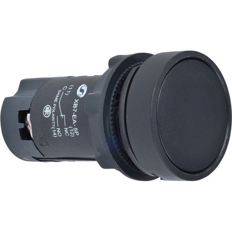 Bouton-poussoir Harmony diamètre 22mm noir à impulsion 1NO (XB7EA21P)