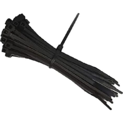 Fascette elettricista nylon 4,8x300mm Nero 100pz