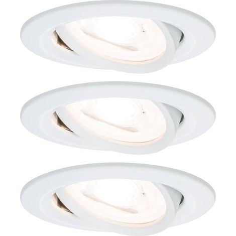 Paulmann 93467 Lampada da incasso Kit da 3 LED (monocolore) GU10 19.5 W Bianco opaco