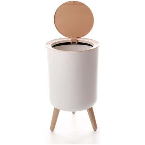 Poubelle 7 Litres Couvercle À Pousser Corbeille Minimaliste Pour Cuisine Salle De Bain Bureau