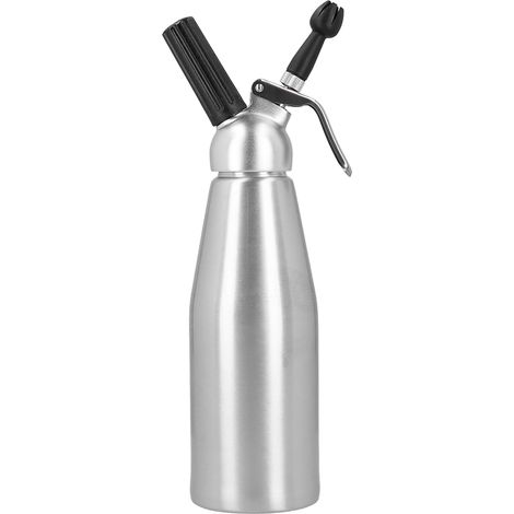 Siphon à crème chantilly en alliage d'aluminium avec 3 embouts décoratifs, 1000 ml (1/5)