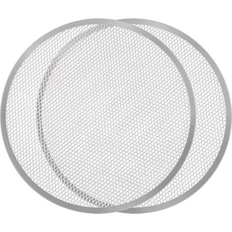 – Lot de 2 plaques de cuisson perforées pour pizza 40 cm – Alliage aluminium antiadhésif – Cuisson rapide et uniforme – Adapté four gaz et électrique (1/5)