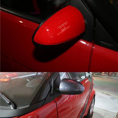 1 pair of rearview mirror covers for 08-14 Mercedes-Benz Smart Fortwo 451 (1/4)