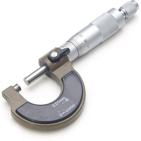 Micromètre en Acier Inoxydable de Haute précision, Plage de Mesure 0-25mm, résolution 0.01mm, Gravure en Acier Inoxydable de Haute qualité (1/4)