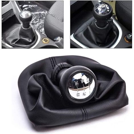 Pomello del cambio a 5 marce con copertura antipolvere per motori 207 307 308 CC, pomello del cambio manuale per auto con copertura antipolvere