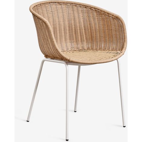 SKLUM Pack mit 4 Gartenstühlen mit Armlehnen aus synthetischem Rattan und Stahl New Tulua Beige Tapioca                                  