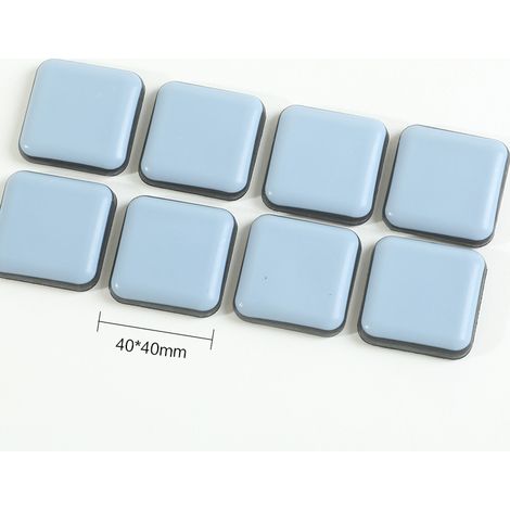 Patins de Meubles, 16 Pièces PTFE Téflon Carré Auto-adhésives Coulisses de Meubles Adaptés Aux Sols et Tapis Lisses (Carré, 4040mm) 20pcs (1/4)