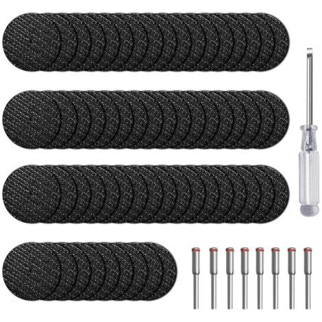 60pcs Disques de Coupe pour Dremel, Mini Disques à Tronçonner Métal, Lame de Coupe pour Accessoires Outils Rotatifs avec 8pcs 3mm Mandrin (1/5)